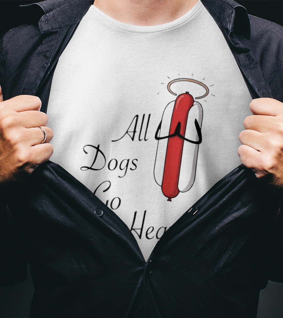All Dogs Go To Heaven Sausage Hotdog Halo T-Shirt