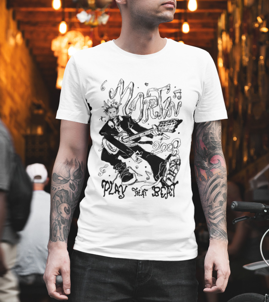 Martin 2008 Play That Beat Musician With Guitar T-Shirt