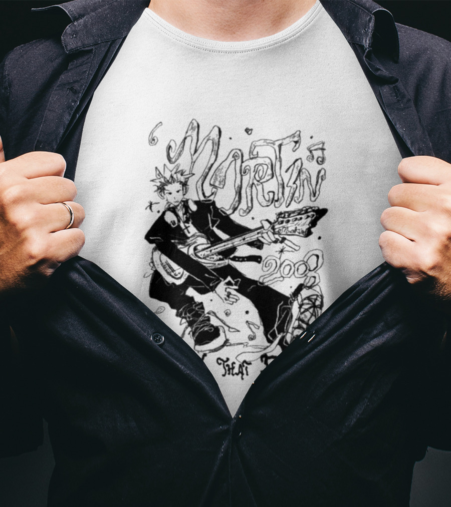 Martin 2008 Play That Beat Musician With Guitar T-Shirt