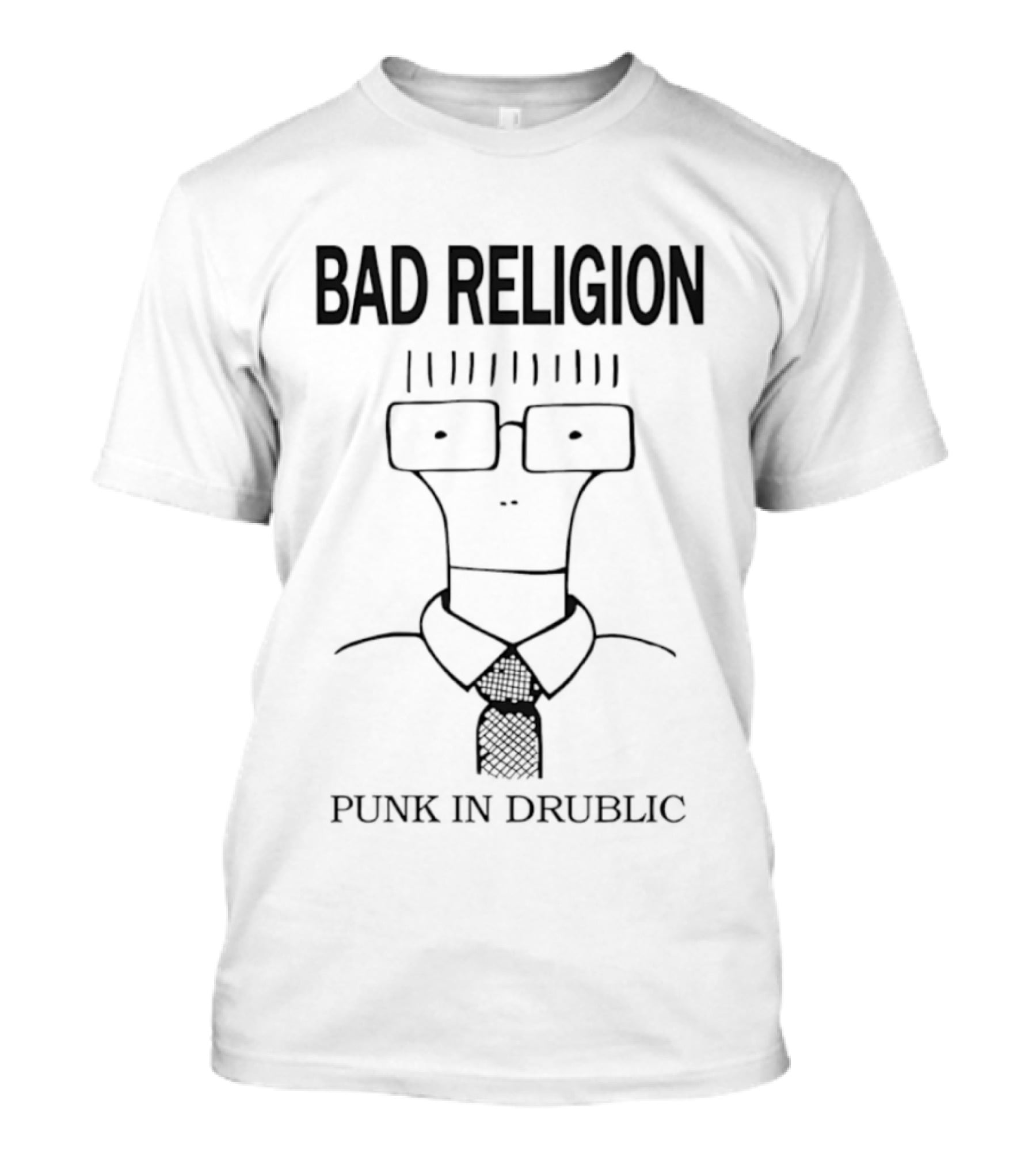 Bad Religion Punk In Drublic Nerd Character Sketch T-Shirt