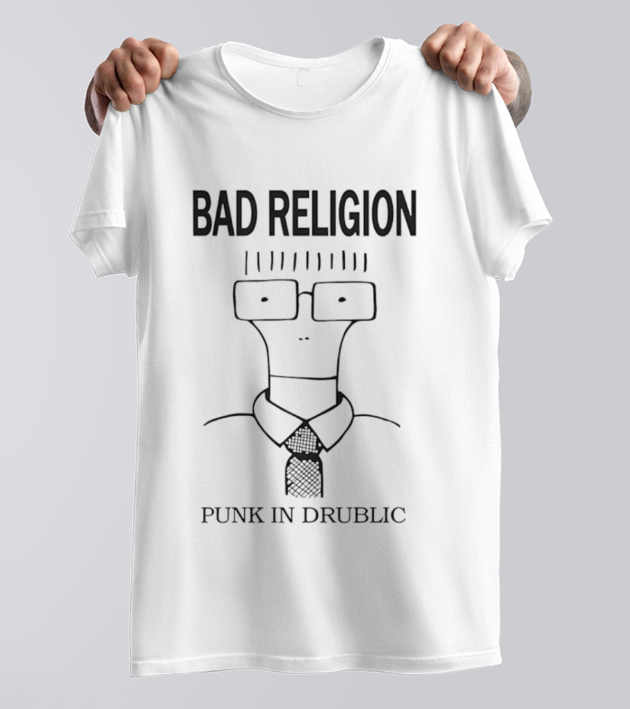 Bad Religion Punk In Drublic Nerd Character Sketch T-Shirt