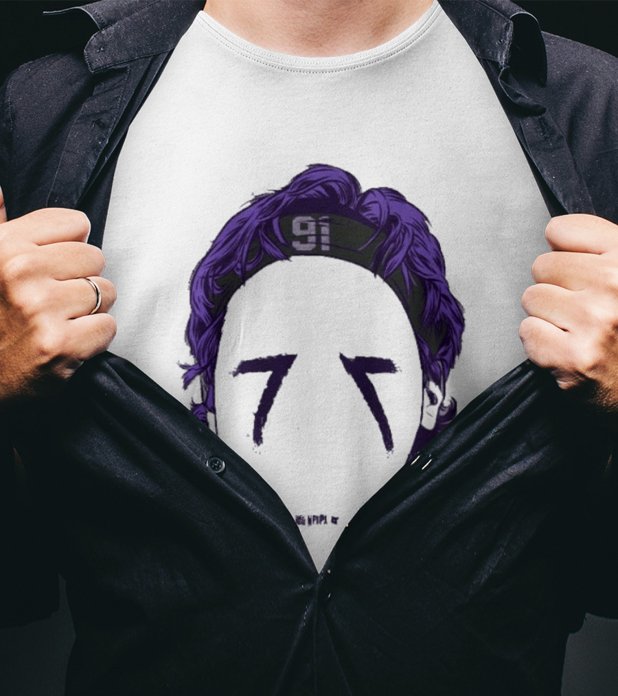 Original Trey Hendrickson 91 Baltimore Blank Face T-Shirt