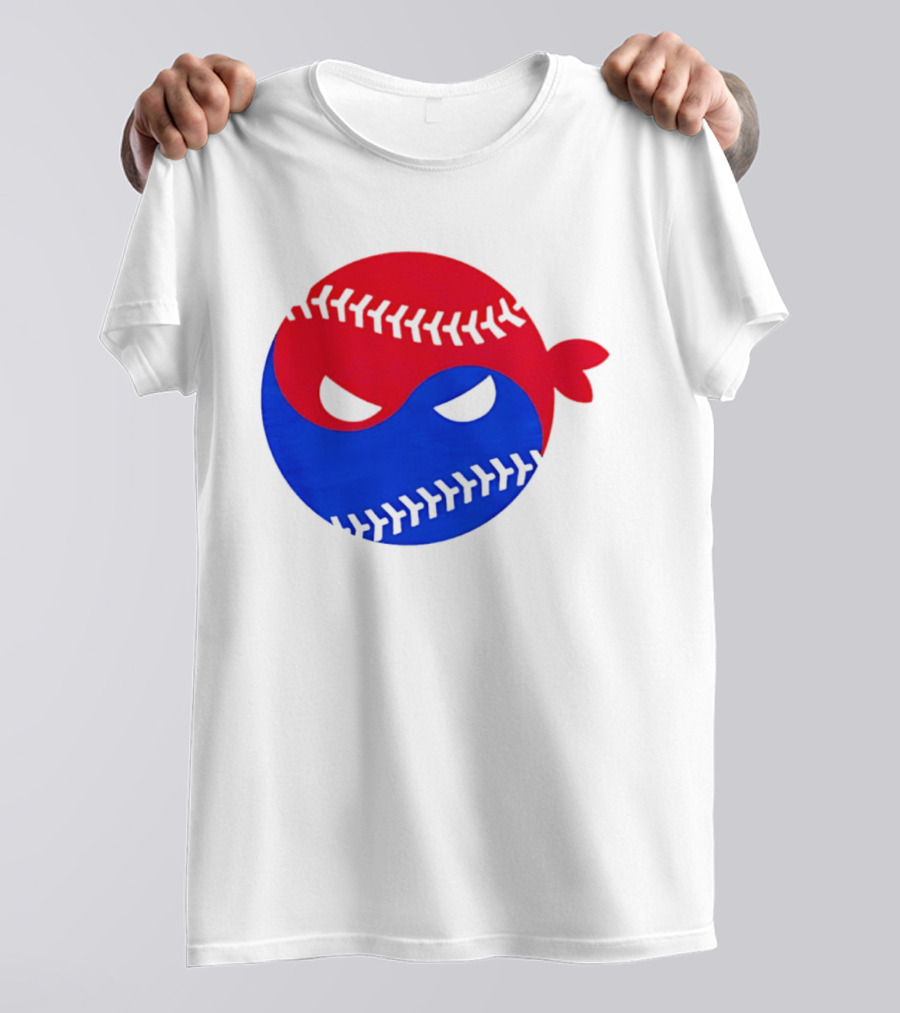 Pitching Ninja South Korea Baseball Yin Yang T-Shirt