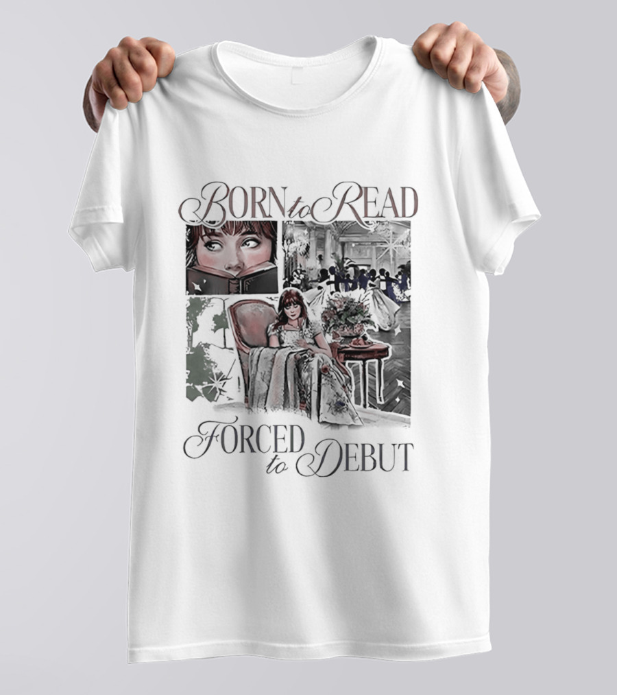 Born To Read Forced To Debut Eloise Bridgerton Vintage Aesthetic Literature T-Shirt