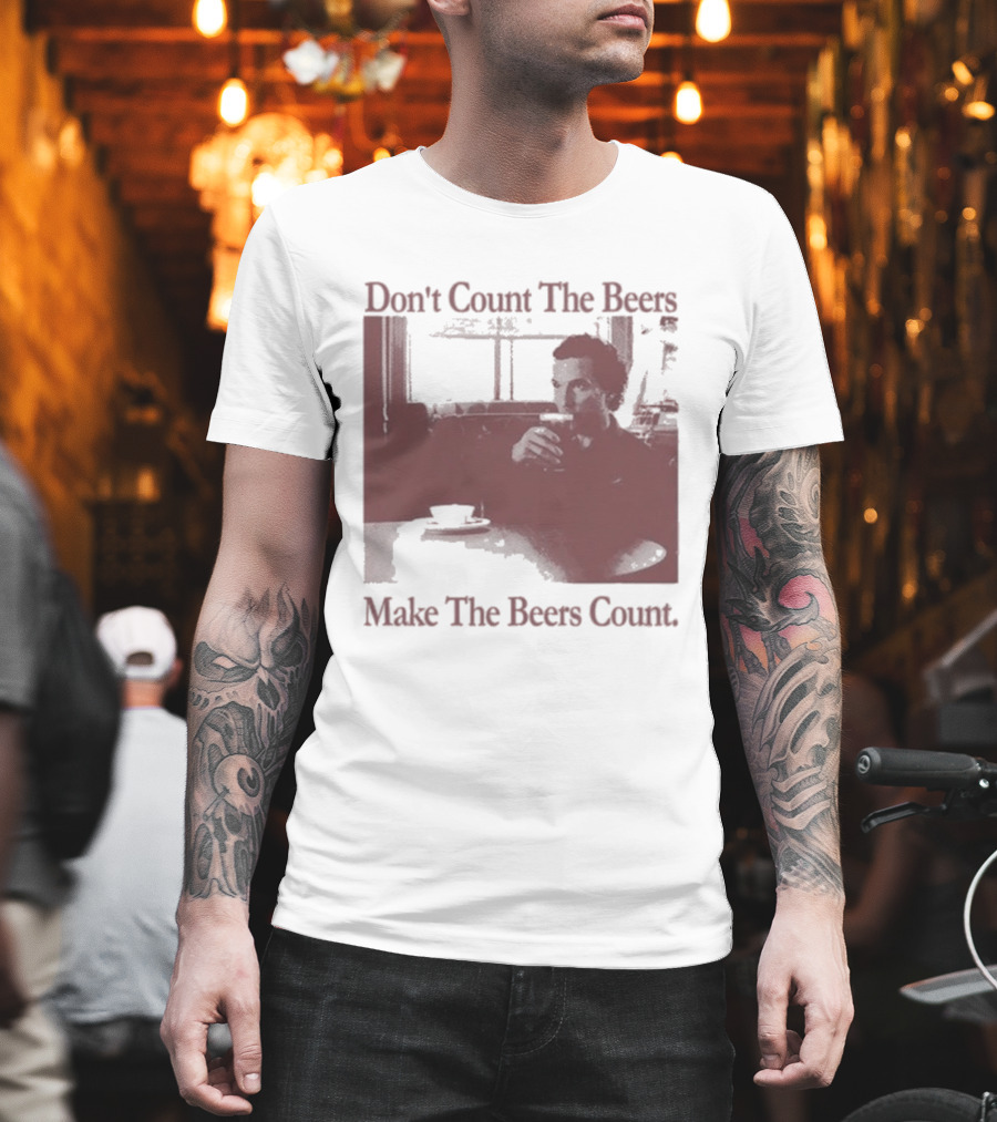 Don't Count The Beers Make The Beers Count Vintage Style Gentlemen T-Shirt