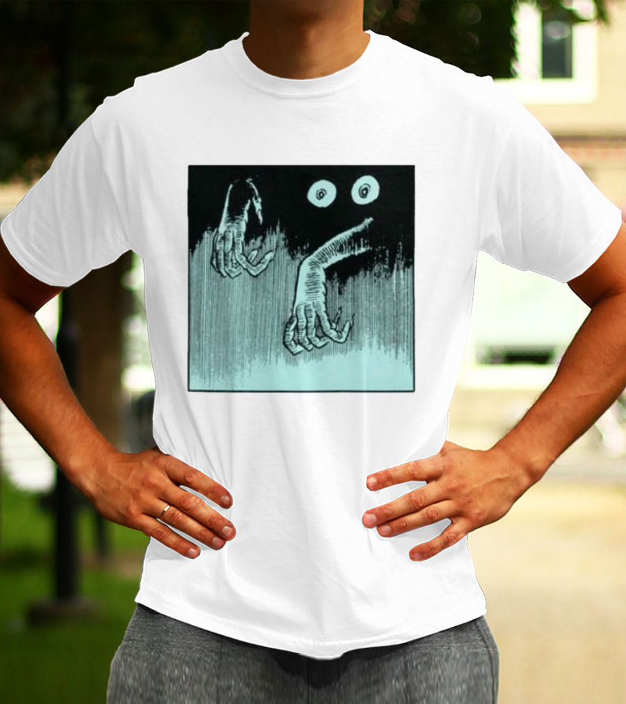 Creepy Eyes And Clawed Hands Emerging From Darkness T-Shirt