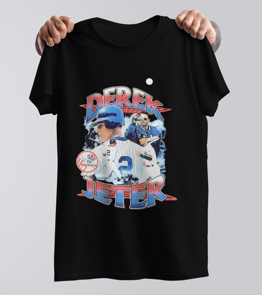 New York Yankees Derek Jeter Legendary Collage Player Yankees T-Shirt