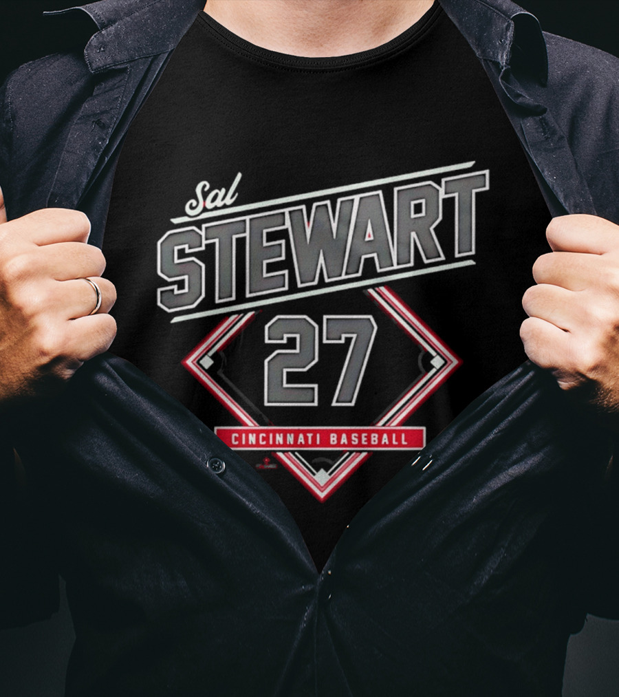 Sal Stewart 27 Cincinnati Baseball T-Shirt