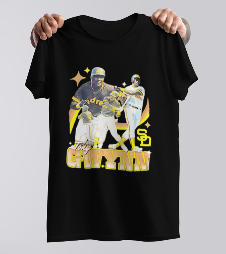 San Diego Padres Tony Gwynn Baseball Legend Collage T-Shirt