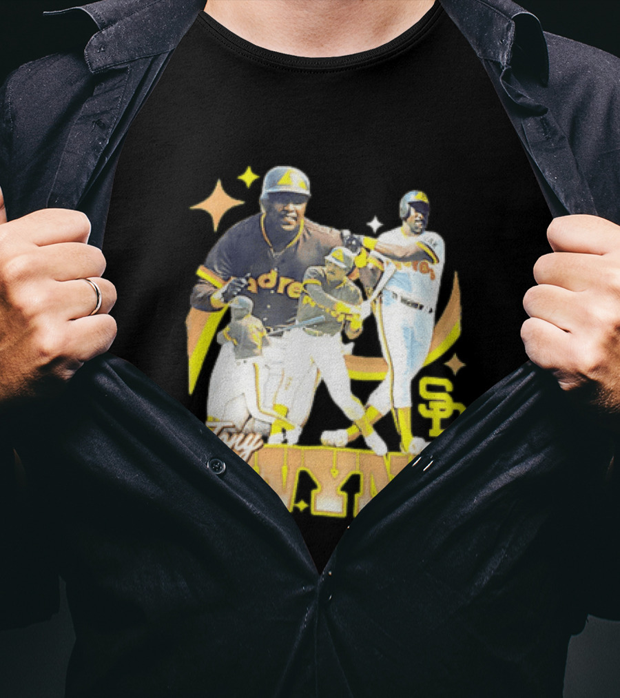 San Diego Padres Tony Gwynn Baseball Legend Collage T-Shirt