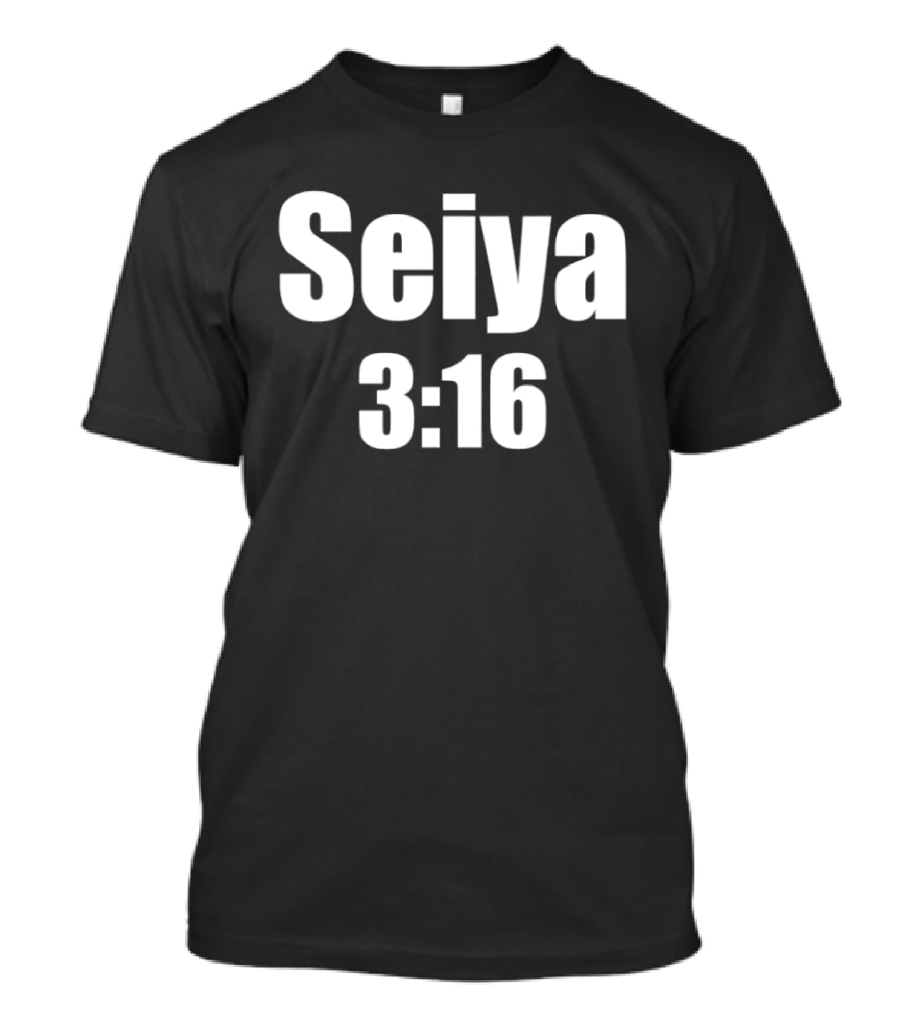 Seiya 3:16 Bold Text Design Iconography T-Shirt