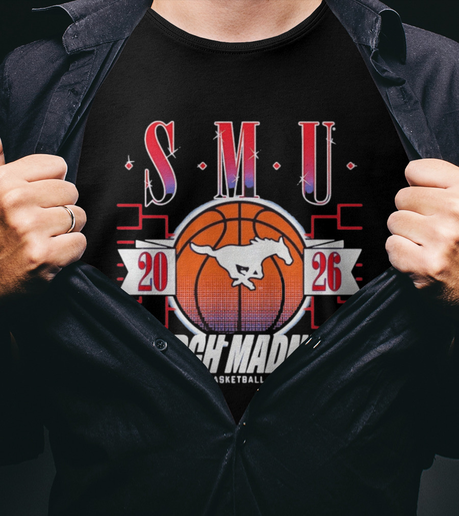 SMU Mustangs 2026 NCAA Men's Basketball Championship March Madness T-Shirt