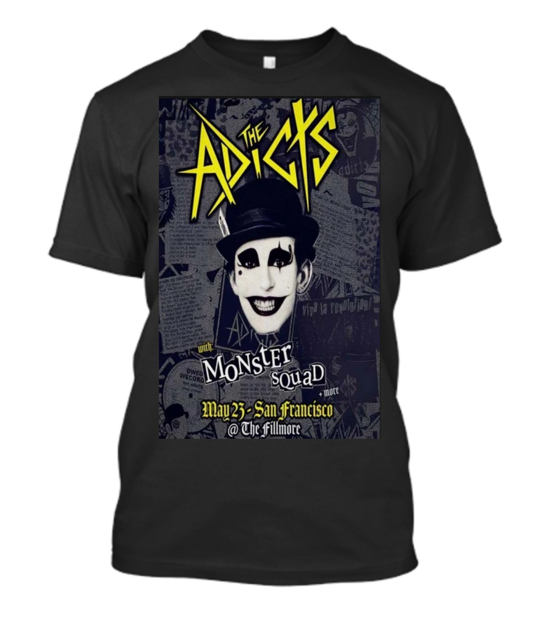 The Adicts Monster Squad San Francisco May 23 2026 Fillmore T-Shirt