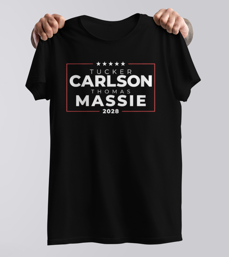 Tucker Carlson Thomas Massie 2028 Five Stars T-Shirt