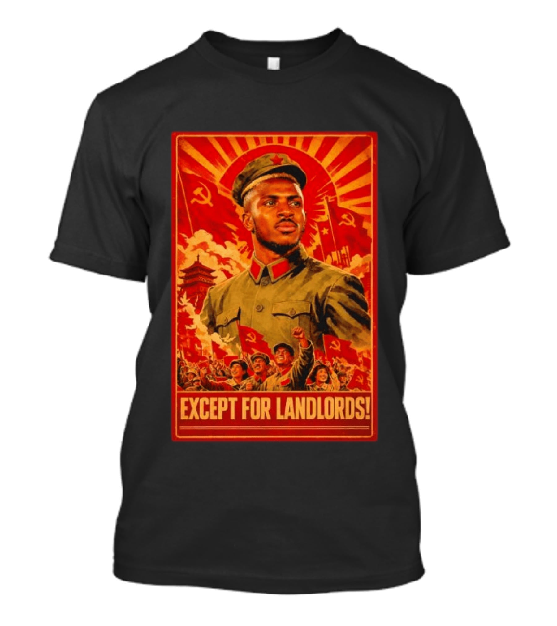 Victor Osimhen Propaganda Style Except For Landlords T-Shirt
