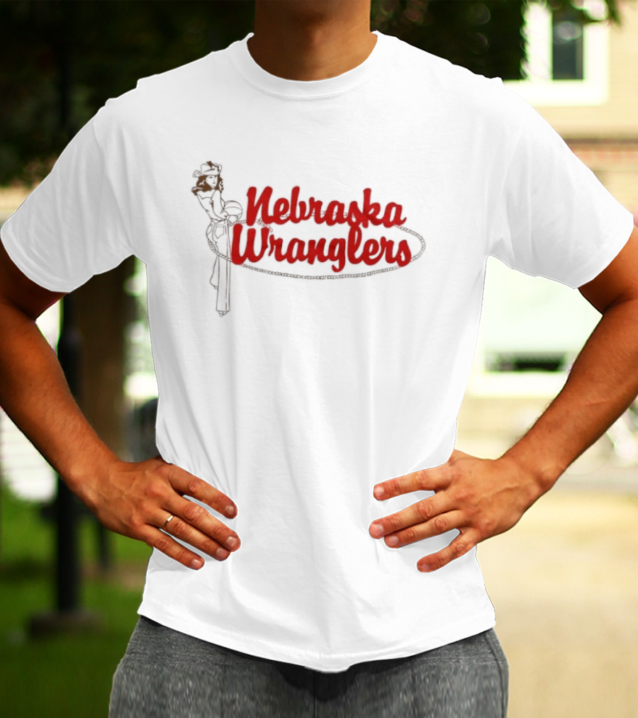 Nebraska Wranglers WPBL Western Style Cowboy Hat Rope T-Shirt