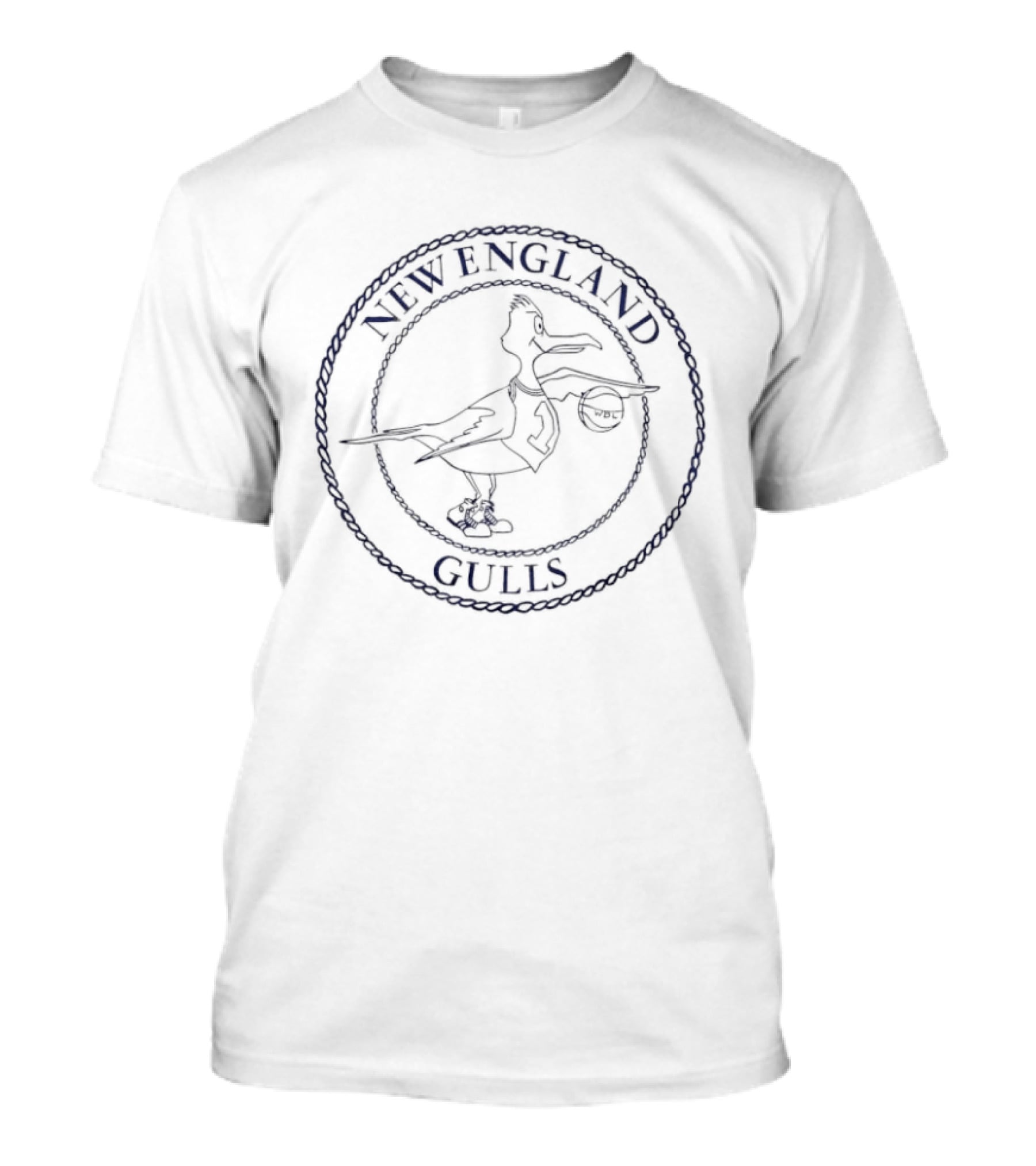New England Gulls WPBL Team Basketball Bird T-Shirt