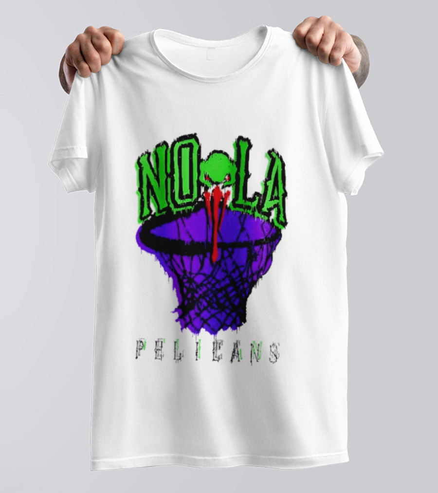 NOLA Pelicans Fest 2026 Basketball Hoop Alien T-Shirt