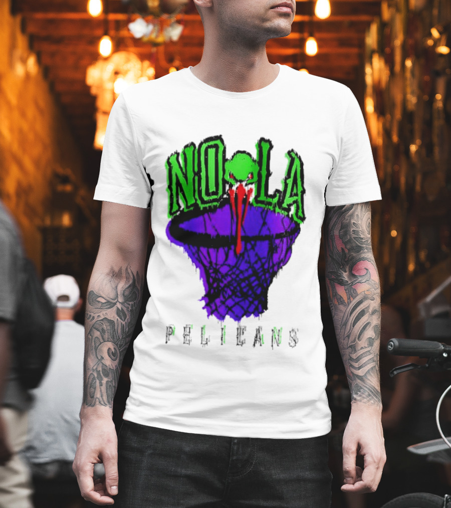 NOLA Pelicans Fest 2026 Basketball Hoop Alien T-Shirt