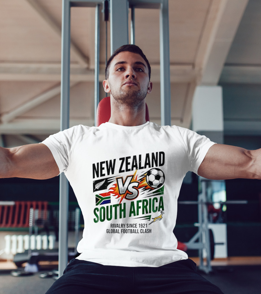 New Zealand Vs South Africa Global Football Clash Rivalry Since 1921 T-Shirt