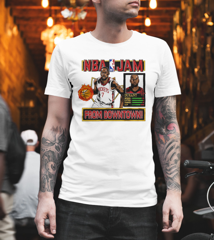 NBA Jam Durant Houston Rockets 7 From Downtown T-Shirt