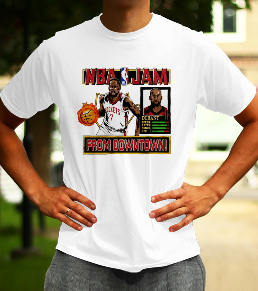 NBA Jam Durant Houston Rockets 7 From Downtown T-Shirt