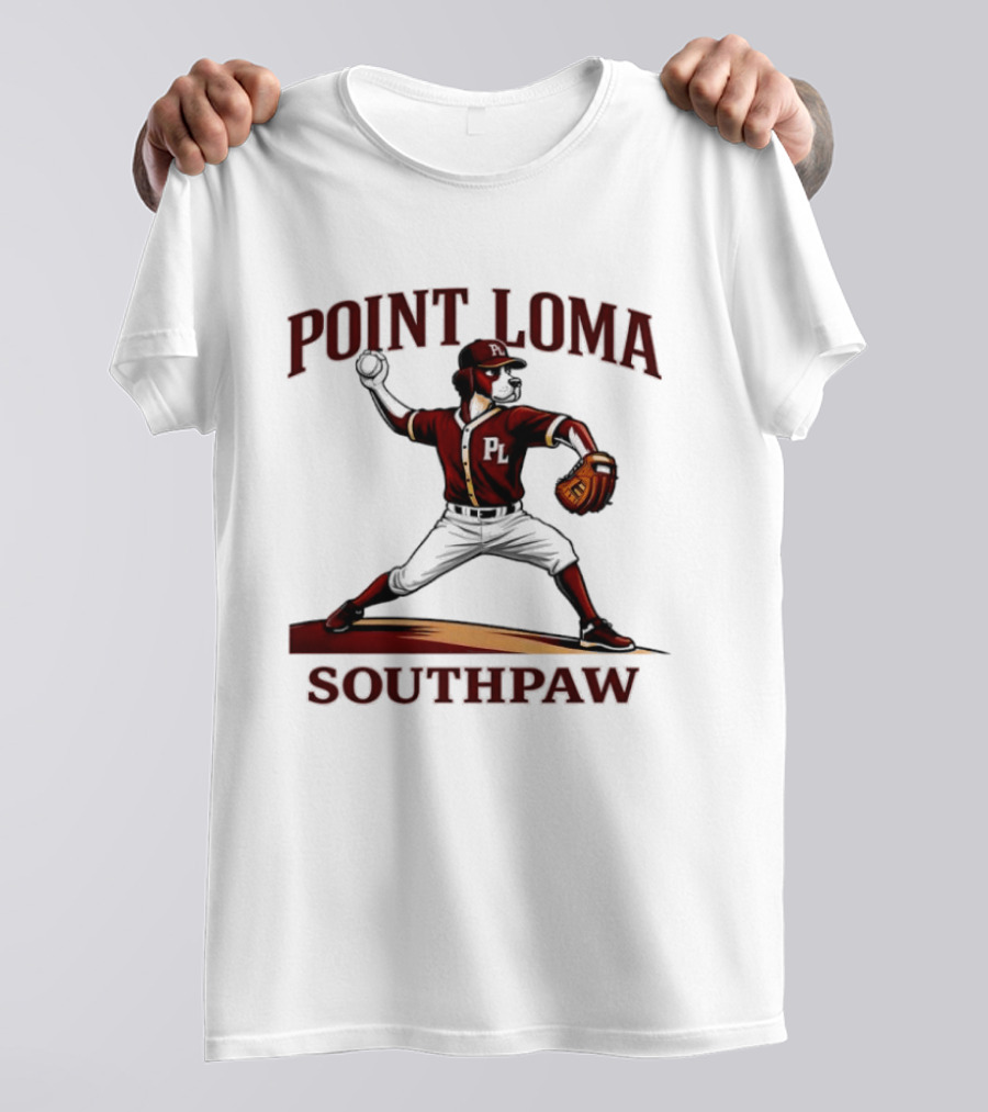 Point Loma Southpaw Baseball Pitcher T-Shirt