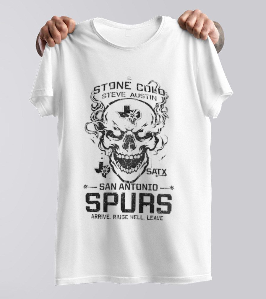 San Antonio Spurs Stone Cold Steve Austin Texas Skull Power Grace Hype Loyal T-Shirt