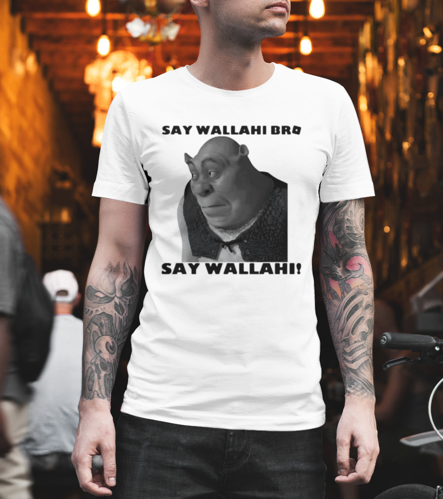 Shrek Say Wallahi Bro Meme Face Roblox T-Shirt