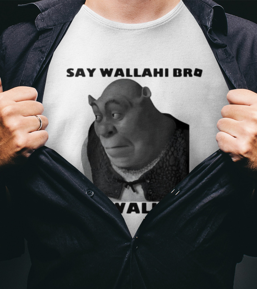 Shrek Say Wallahi Bro Meme Face Roblox T-Shirt