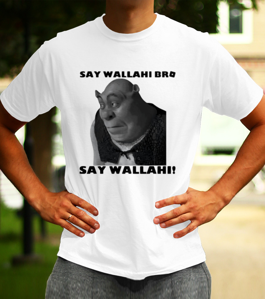 Shrek Say Wallahi Bro Meme Face Roblox T-Shirt