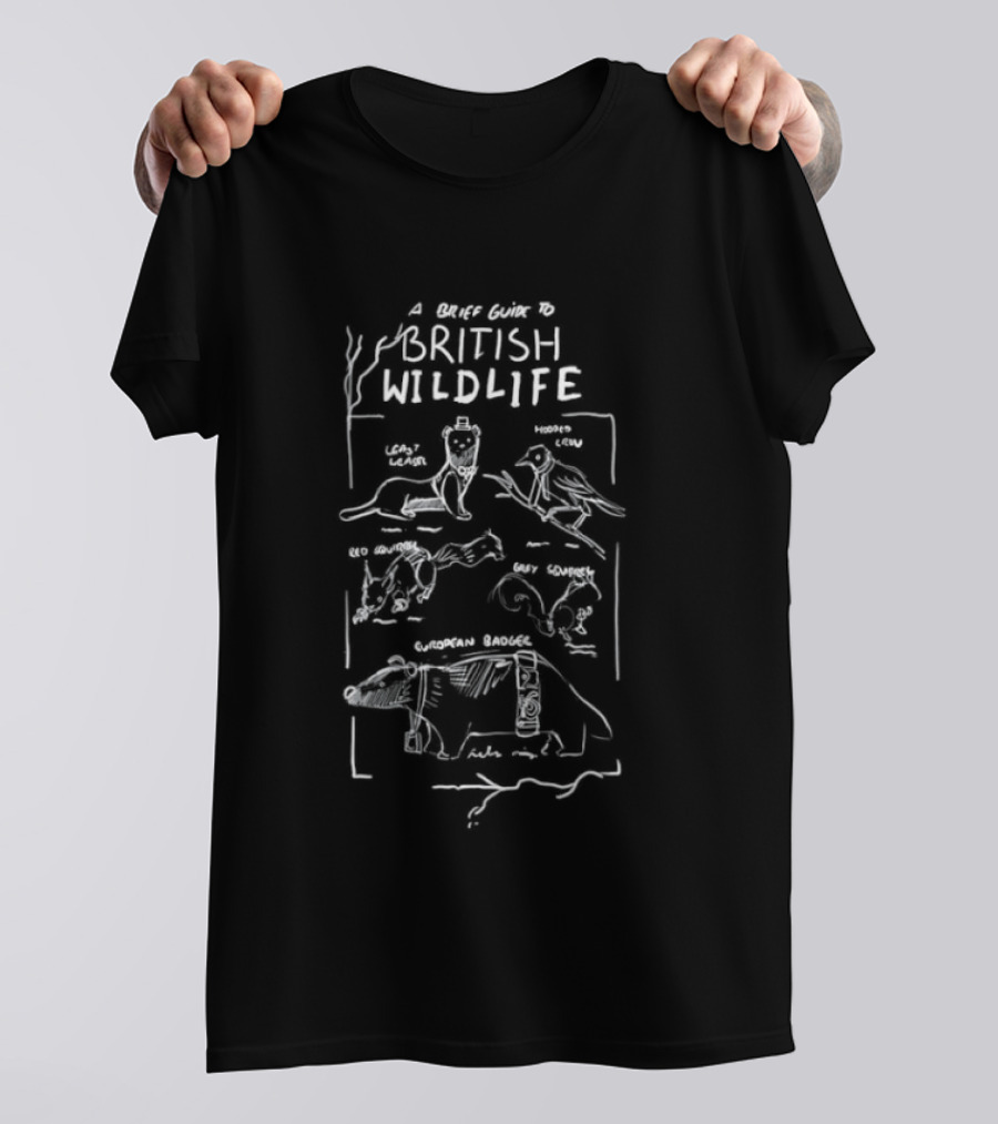 A Brief Guide To British Wildlife Featuring Iconic Native Animals T-Shirt