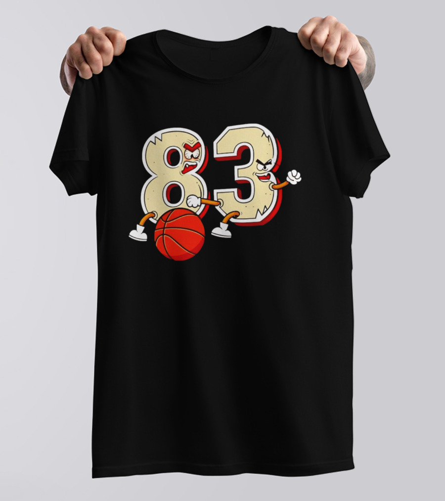 Bam Adebayo 83 Miami Heat Basketball Number Caricature T-Shirt