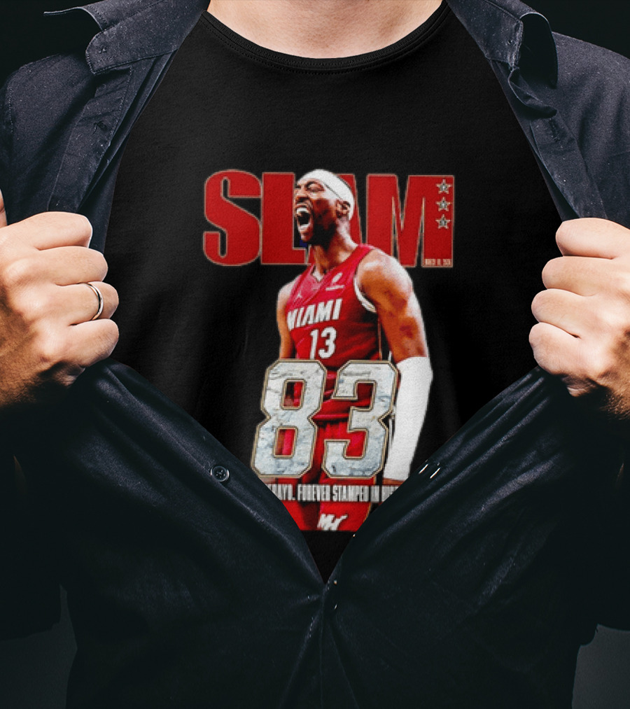 SLAM Bam Adebayo Miami Heat 13 Forever Stamped In History 83 T-Shirt