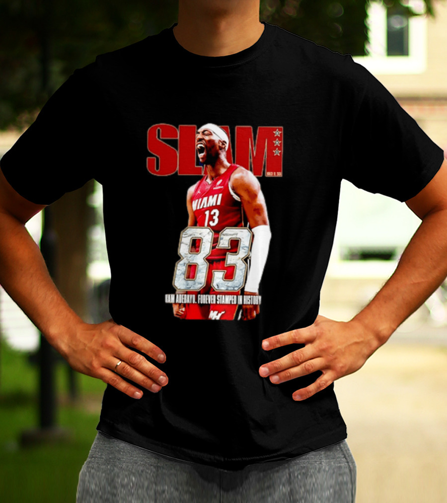 SLAM Bam Adebayo Miami Heat 13 Forever Stamped In History 83 T-Shirt