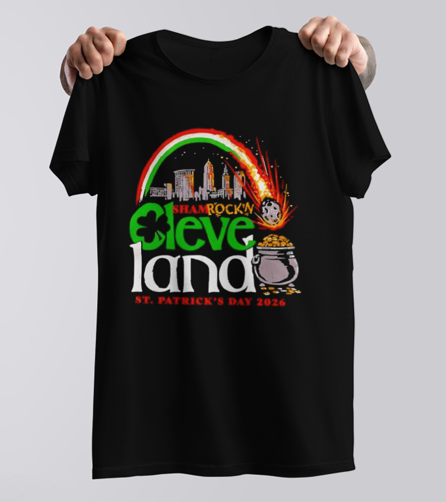 Cleveland Shamrockin Skyline Comet St. Patrick's Day 2026 Celebration T-Shirt