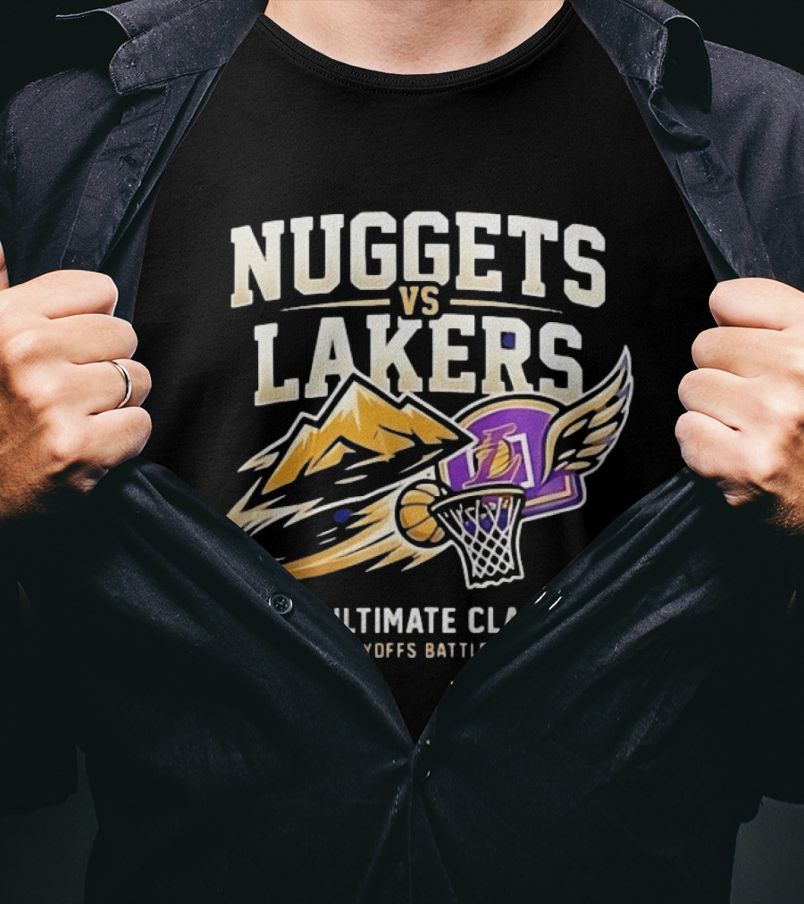 Nuggets Vs Lakers The Ultimate Clash Playoffs Battle T-Shirt
