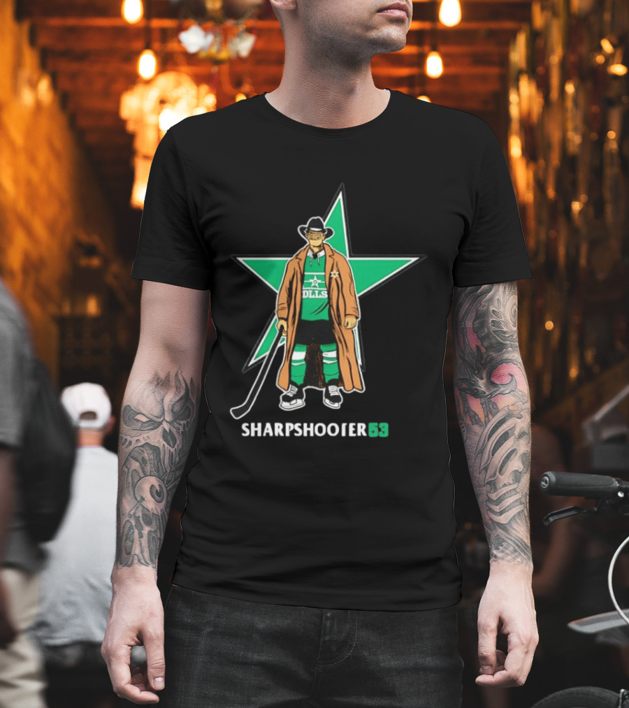 Sharpshooter 53 Dallas Stars Wyatt Johnston Hockey T-Shirt