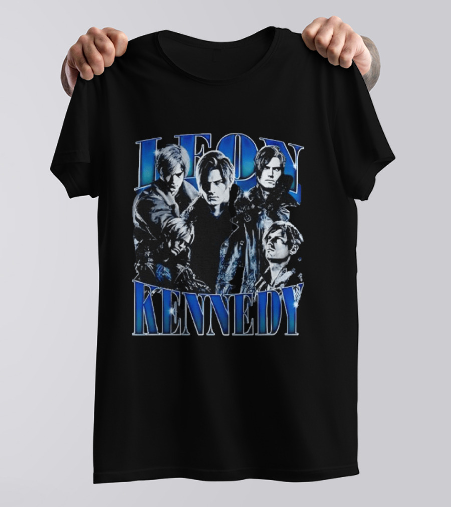 Leon Kennedy Character Collage Fan T-Shirt
