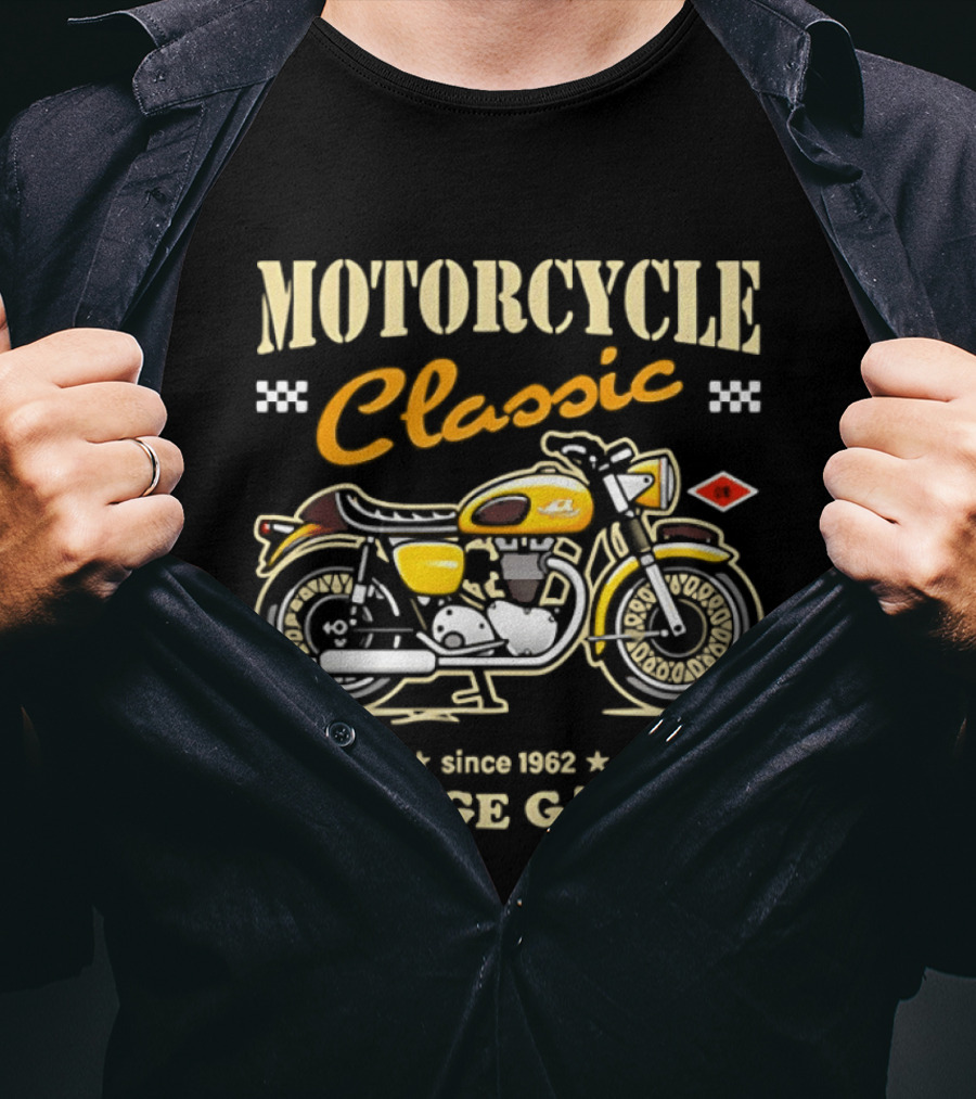 Motorcycle Classic Vintage Garage Since 1962 T-Shirt
