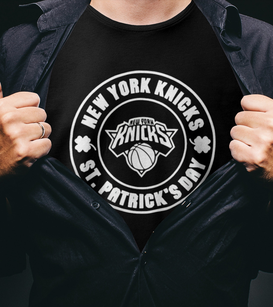 New York Knicks St Patrick's Day Shamrock Celebration T-Shirt