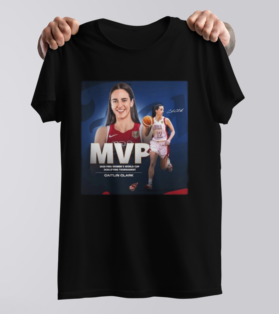 Caitlin Clark MVP 2026 FIBA Women's World Cup Qualifying Tournament USA Basketball T-Shirt