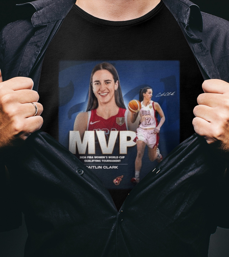 Caitlin Clark MVP 2026 FIBA Women's World Cup Qualifying Tournament USA Basketball T-Shirt