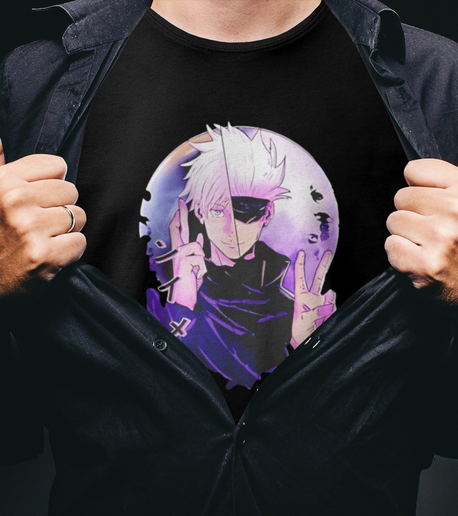 Gojo Satoru Jujutsu Kaisen Mystical Warrior Moon Anime Aesthetic T-Shirt