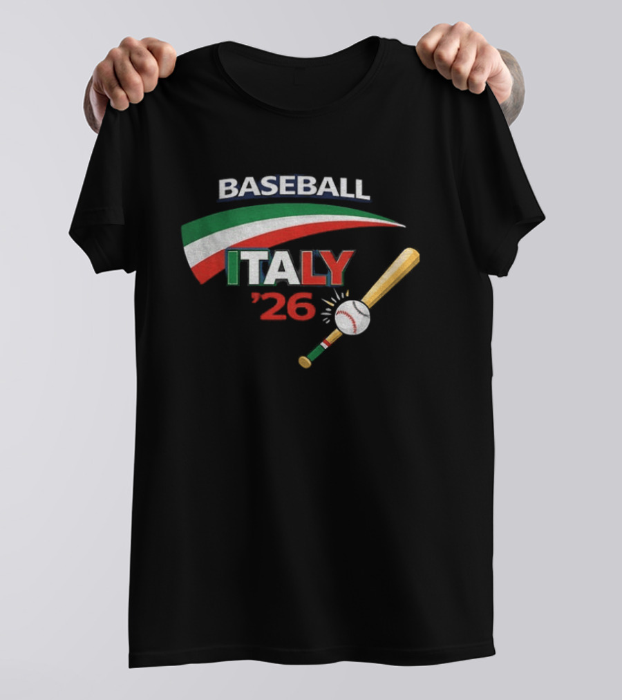 Italy Baseball World Classic 2026 Baseball Network Gildan T-Shirt