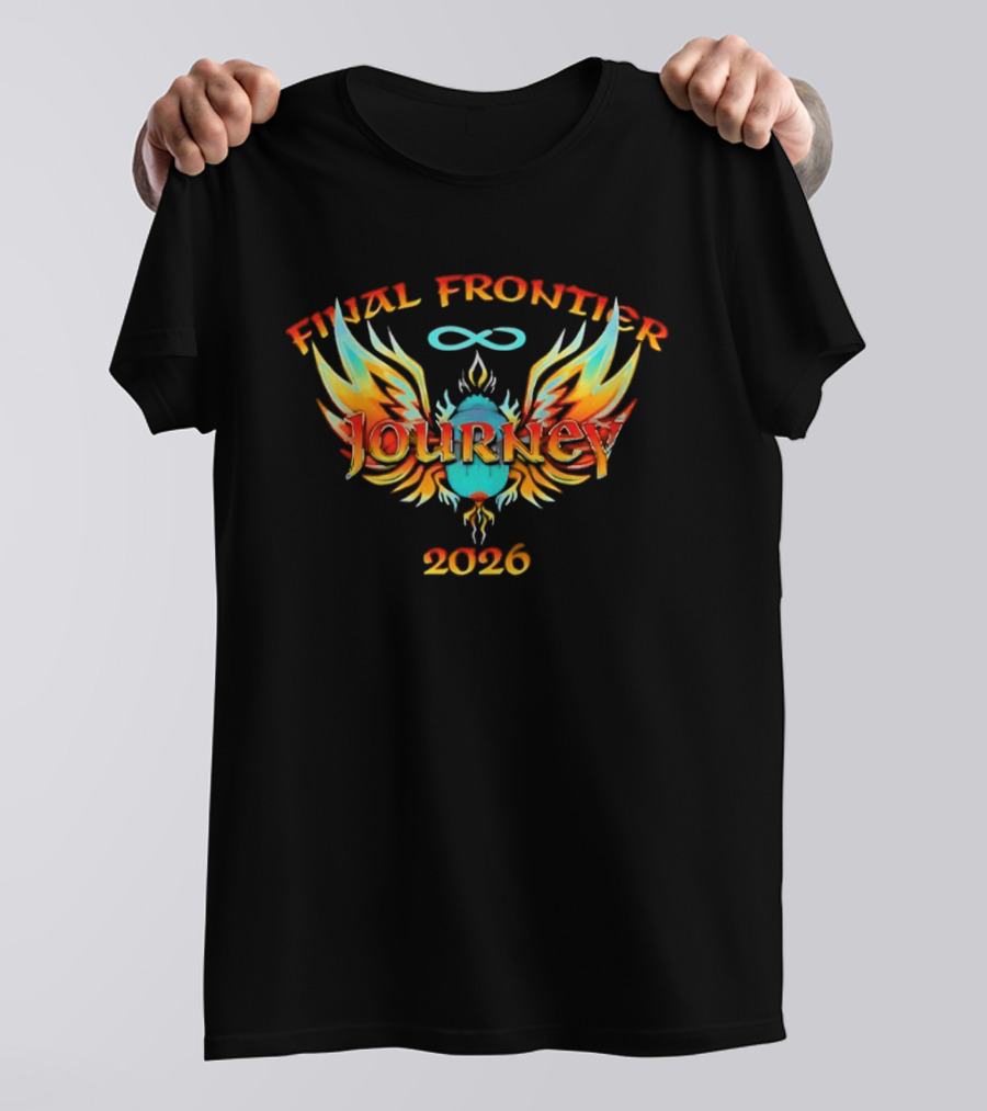 Journey Final Frontier 2026 Infinity Wings Flame T-Shirt