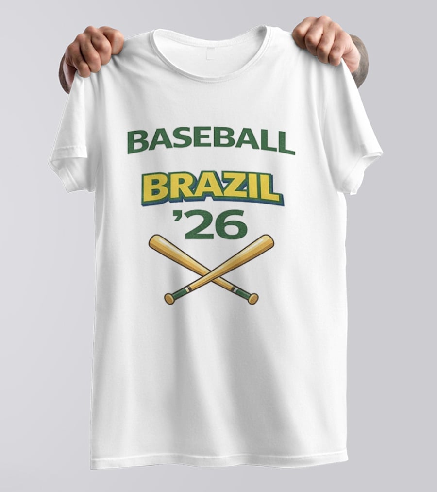 Brazil Baseball 2026 Crossed Bats T-Shirt