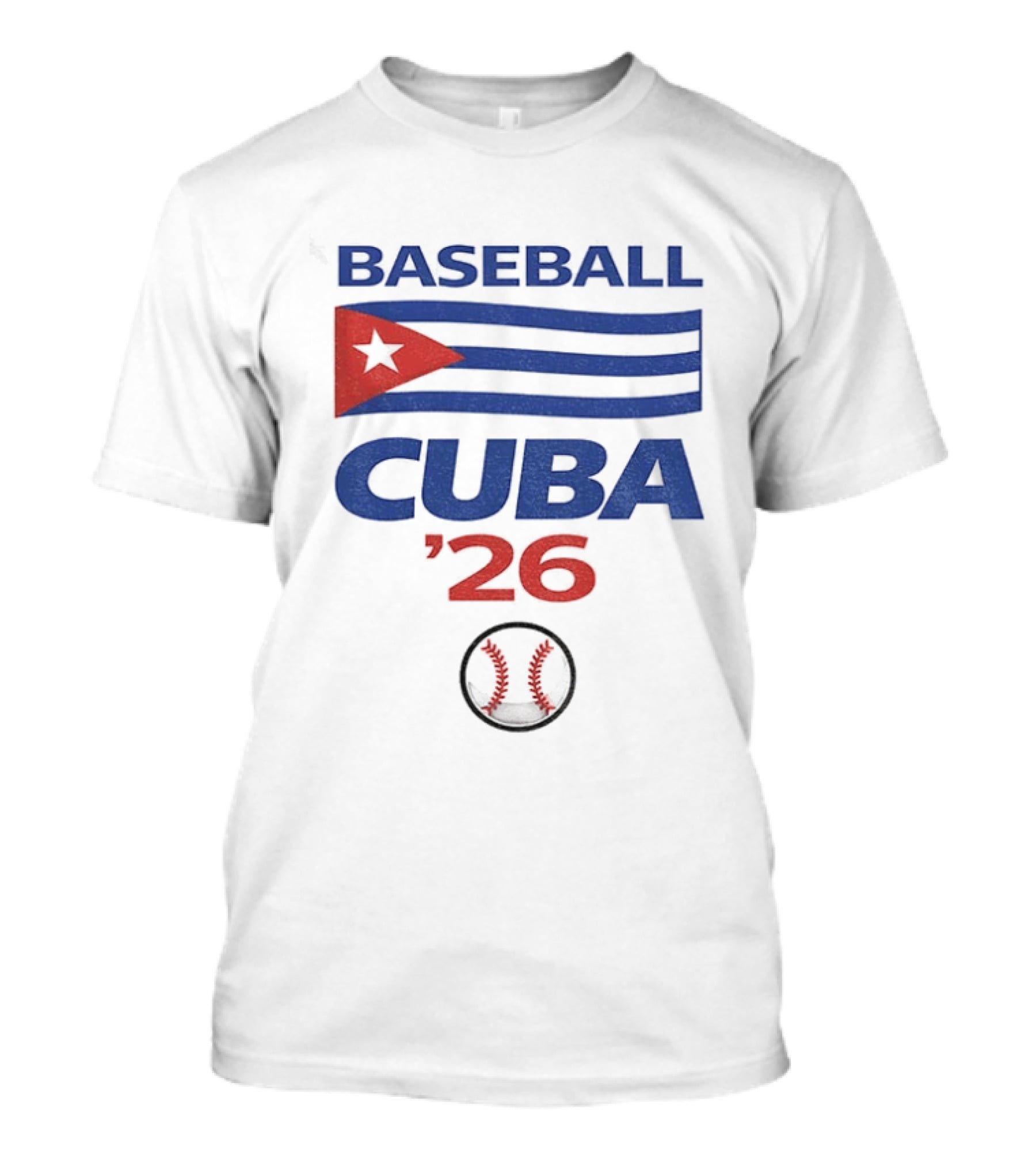 Cuba Baseball 2026 World Classic Cuban Flag Baseball T-Shirt