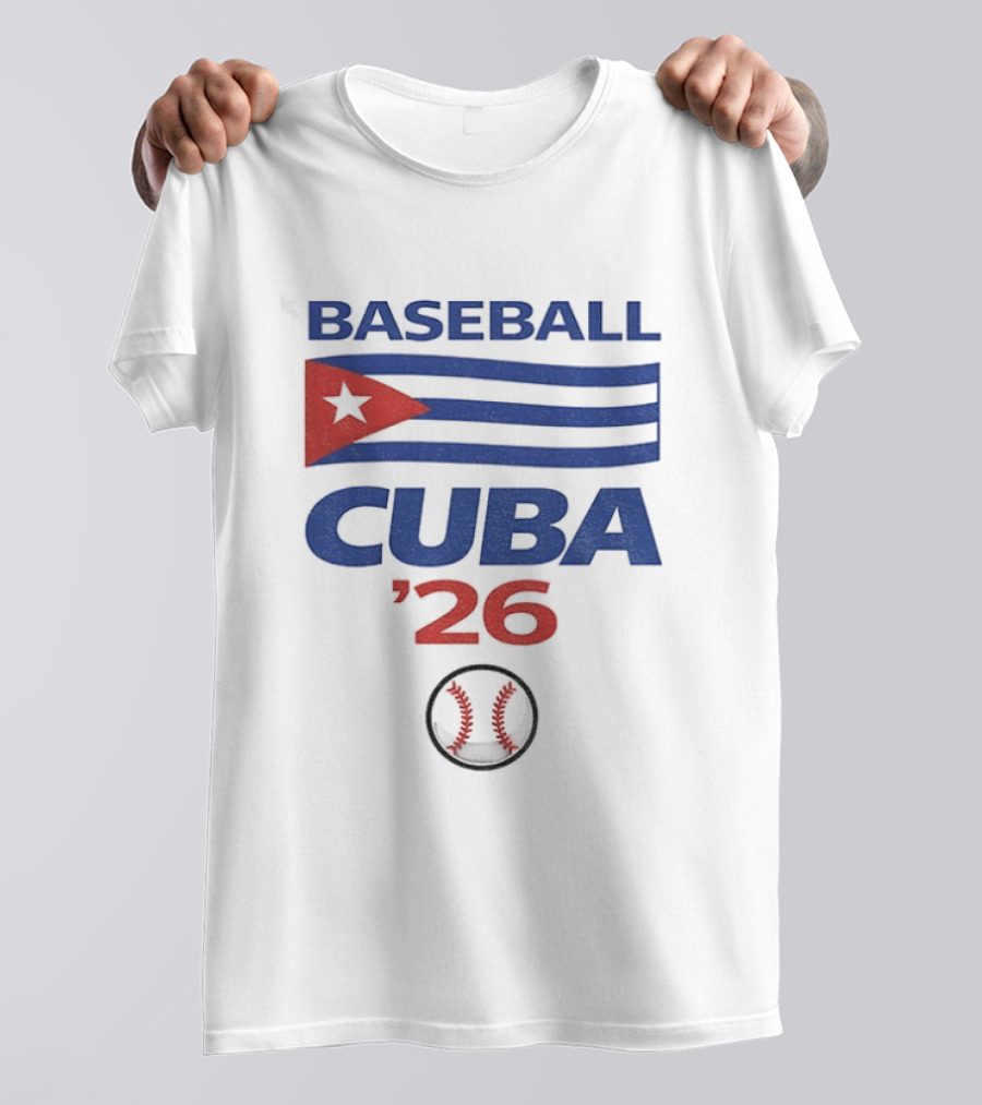 Cuba Baseball 2026 World Classic Cuban Flag Baseball T-Shirt
