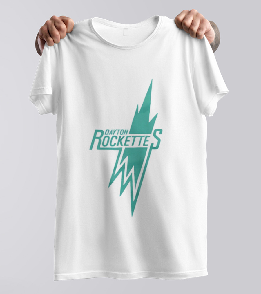 Dayton Rockettes Women's Professional Basketball League Retro Lightning Bolt T-Shirt